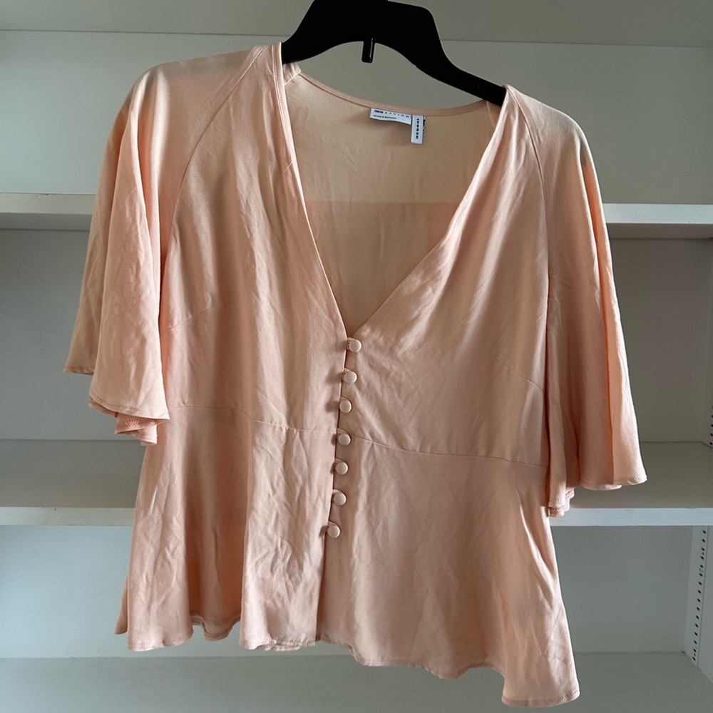 ASOS Peach Peplum Top